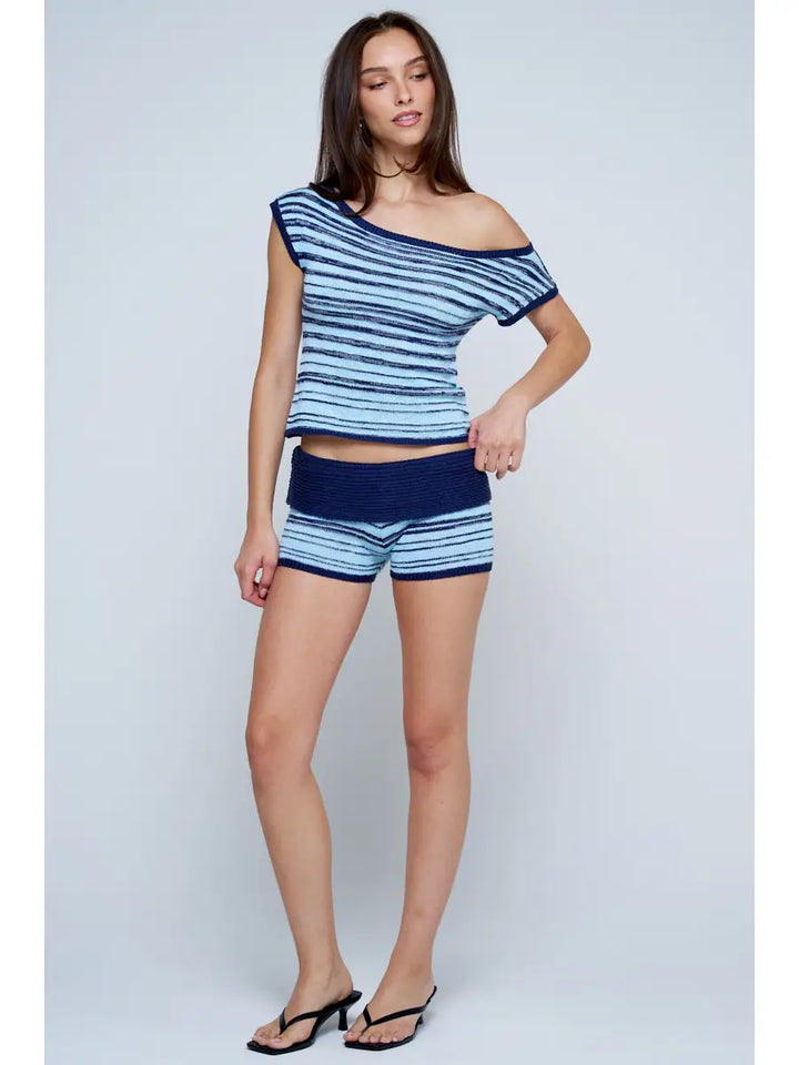 Off the Shoulder Striped Top