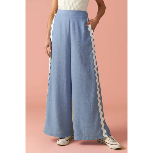 Ric Rac Blue & White Pants