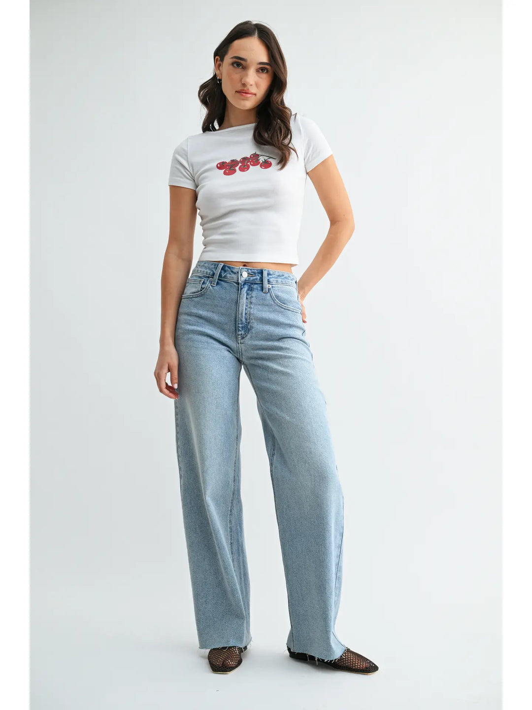 Tall Scissor Cut Wide Leg - Light Denim