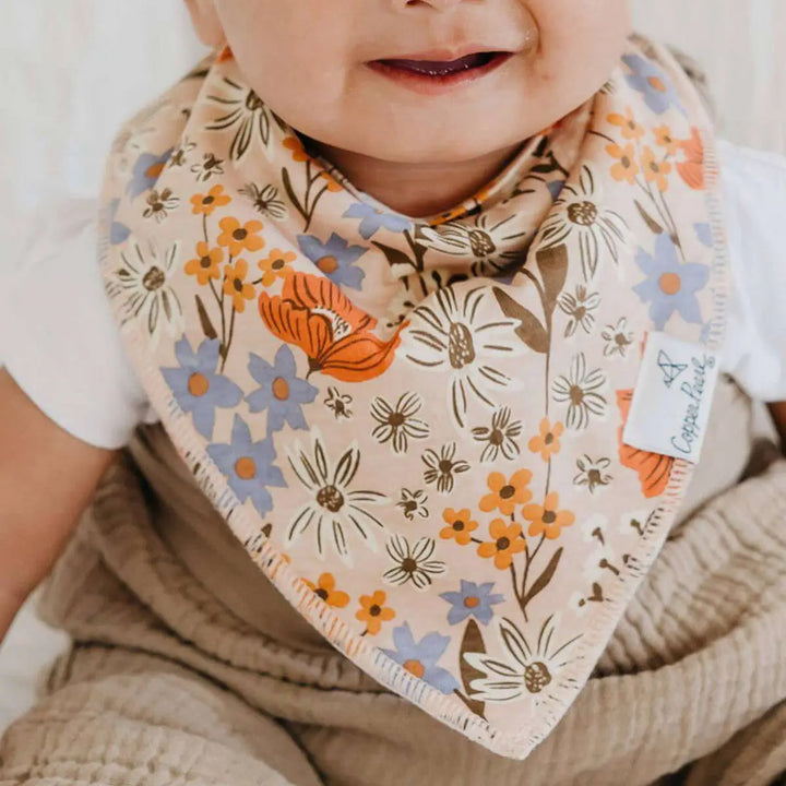 4 Pack Baby Bandana Bibs - Eden