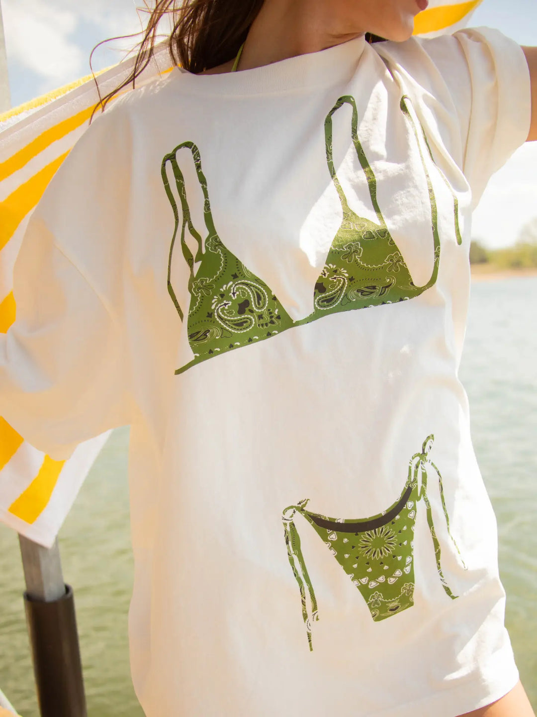 Bandana Print Bikini Tee Oversized Fit