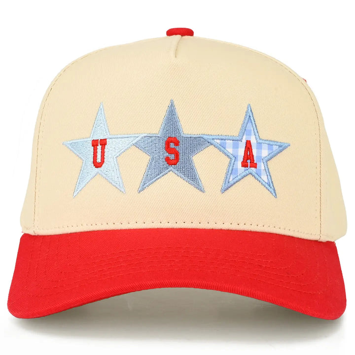 Star USA Letter with Stars On Two Tone Trucker Hat