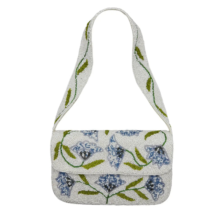 Hydrangea Single Sided Beaded Shoulder Bag
