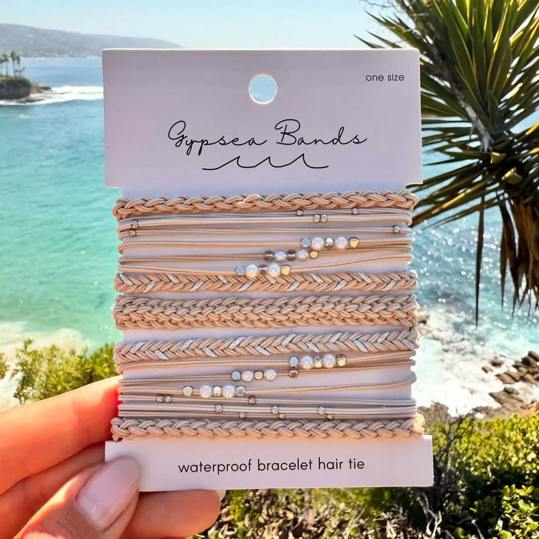 Latte Hair Tie Bracelets (Pre-Pack of 10 Cards)