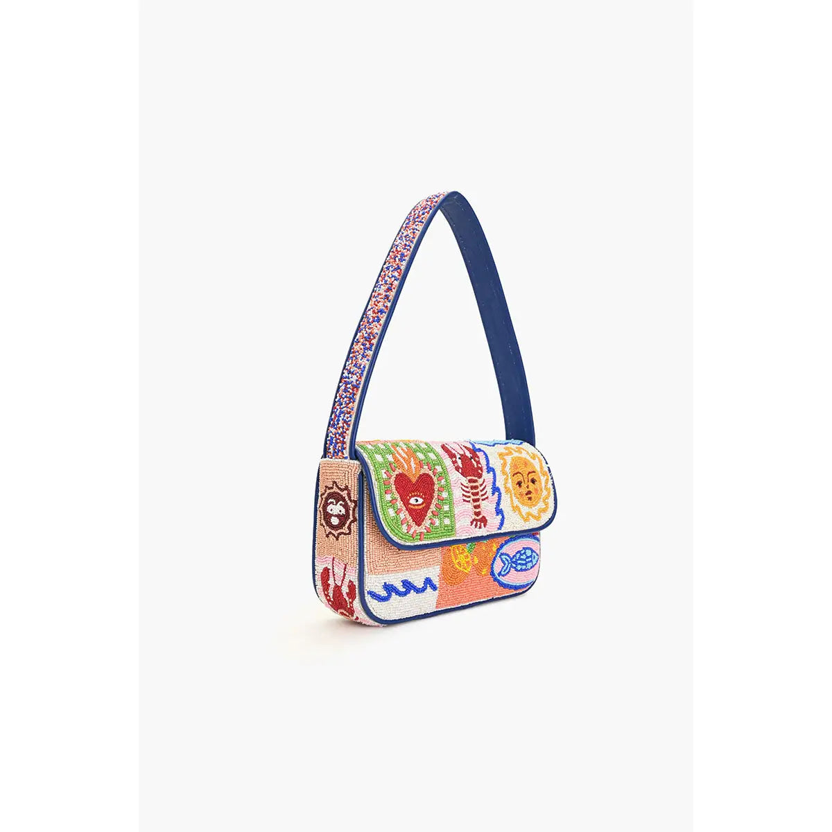 Sun & Sea Beaded Shoulder Bag