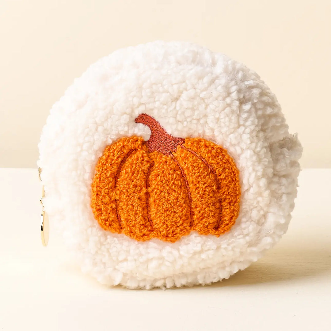 Teddy Pouch-Circle-Pumpkin