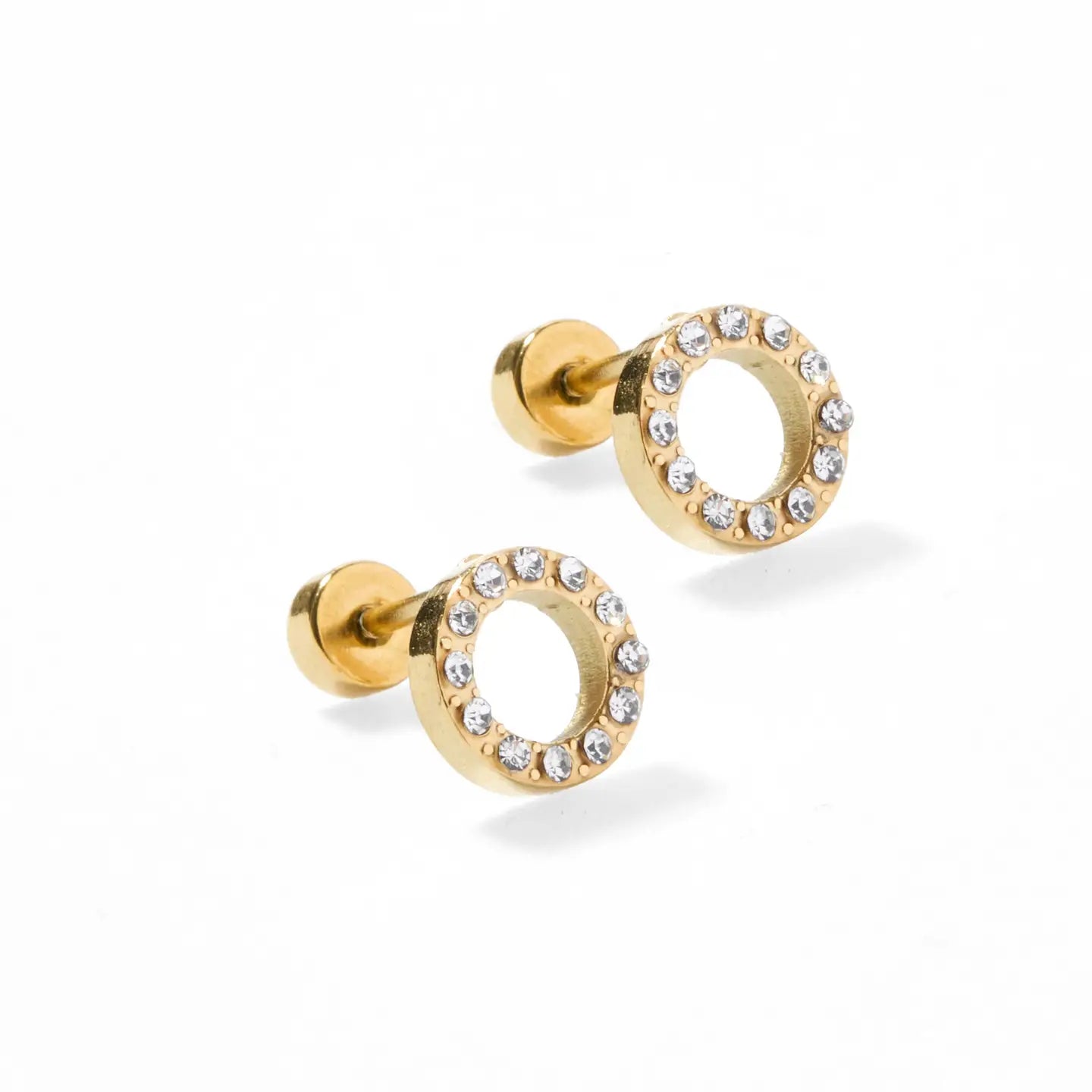 Screwback Stud Earrings - Lainey - Gold