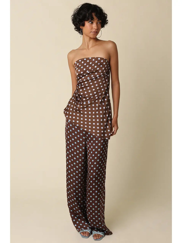 Coco Polka Dot Strapless Top