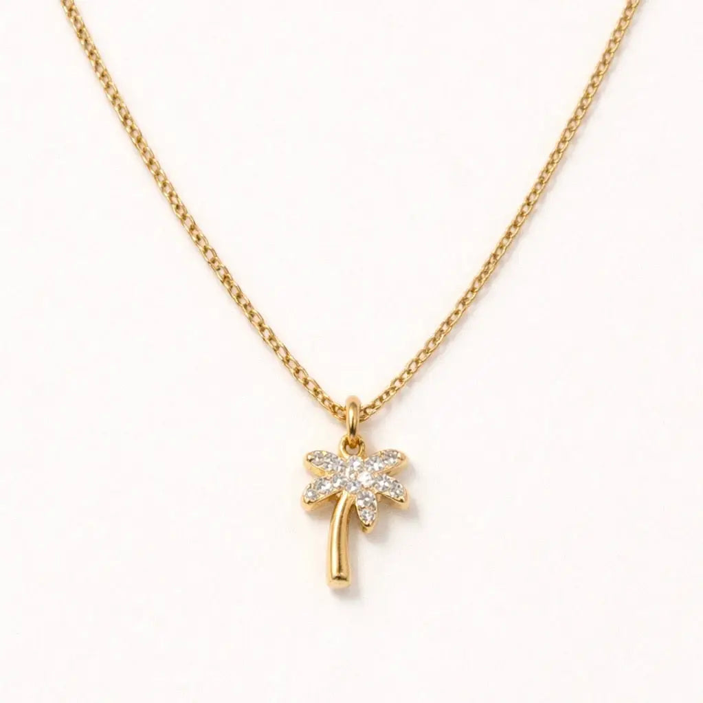 Golden Palm Tree Necklace