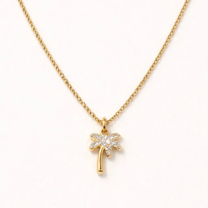 Golden Palm Tree Necklace
