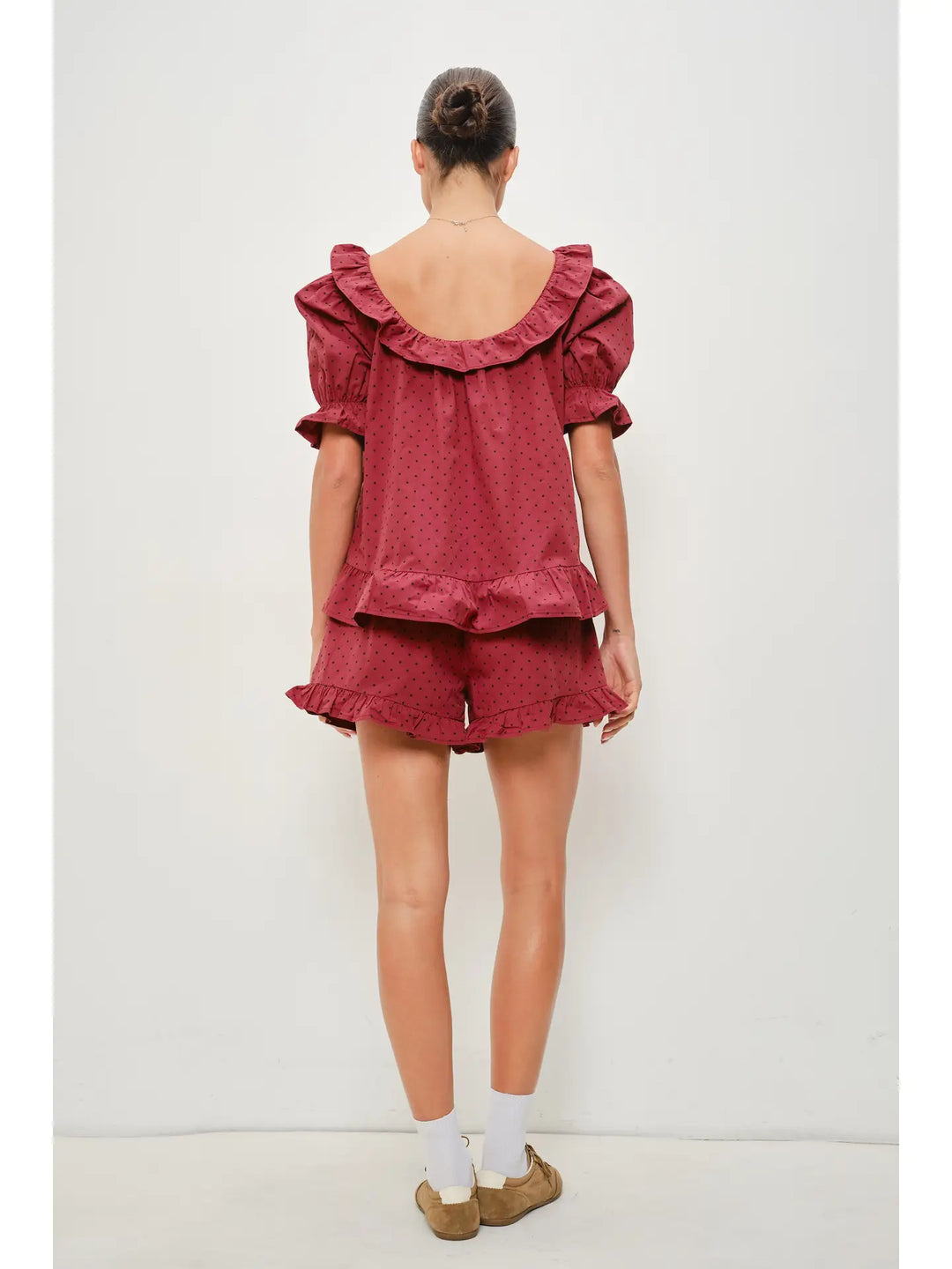 Rohan Frill Polka Dot Blouse