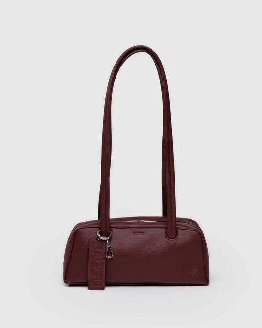 Small Recycled Leather Bowler Bag - Baggu