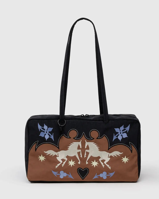 Medium Nylon Bowler Bag Baggu Western Appliqué