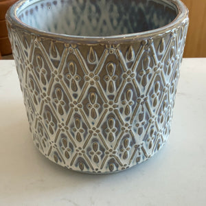 Large planter white/gray