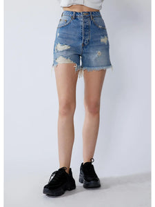 Medium Wash Denim Shorts