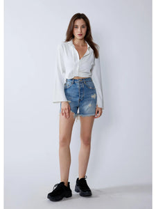 Medium Wash Denim Shorts