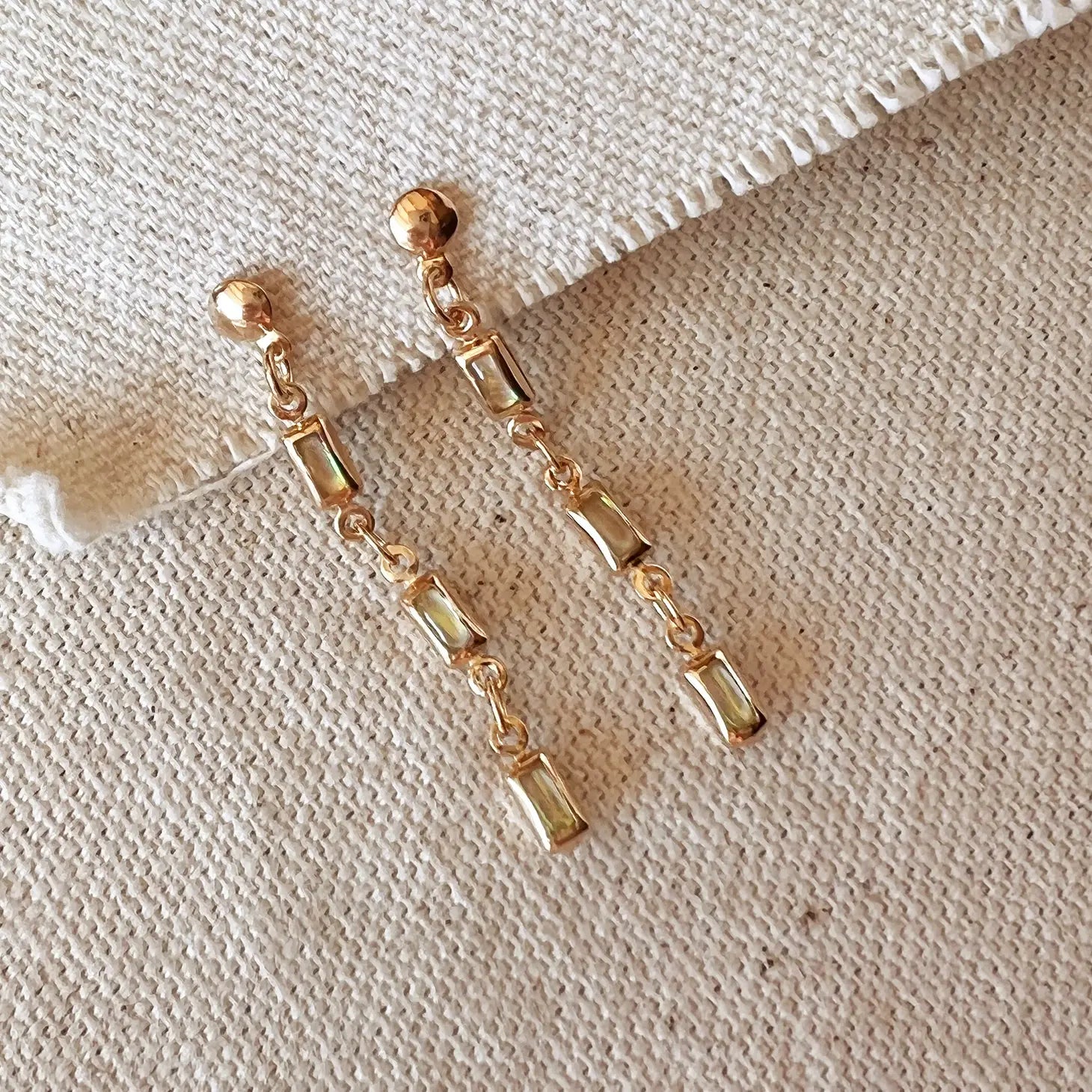 Opal Drop Earrings - 18K Gold Filled