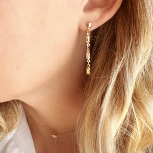 Opal Drop Earrings - 18K Gold Filled