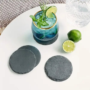 Slate Ceramic Coaster Set (4)