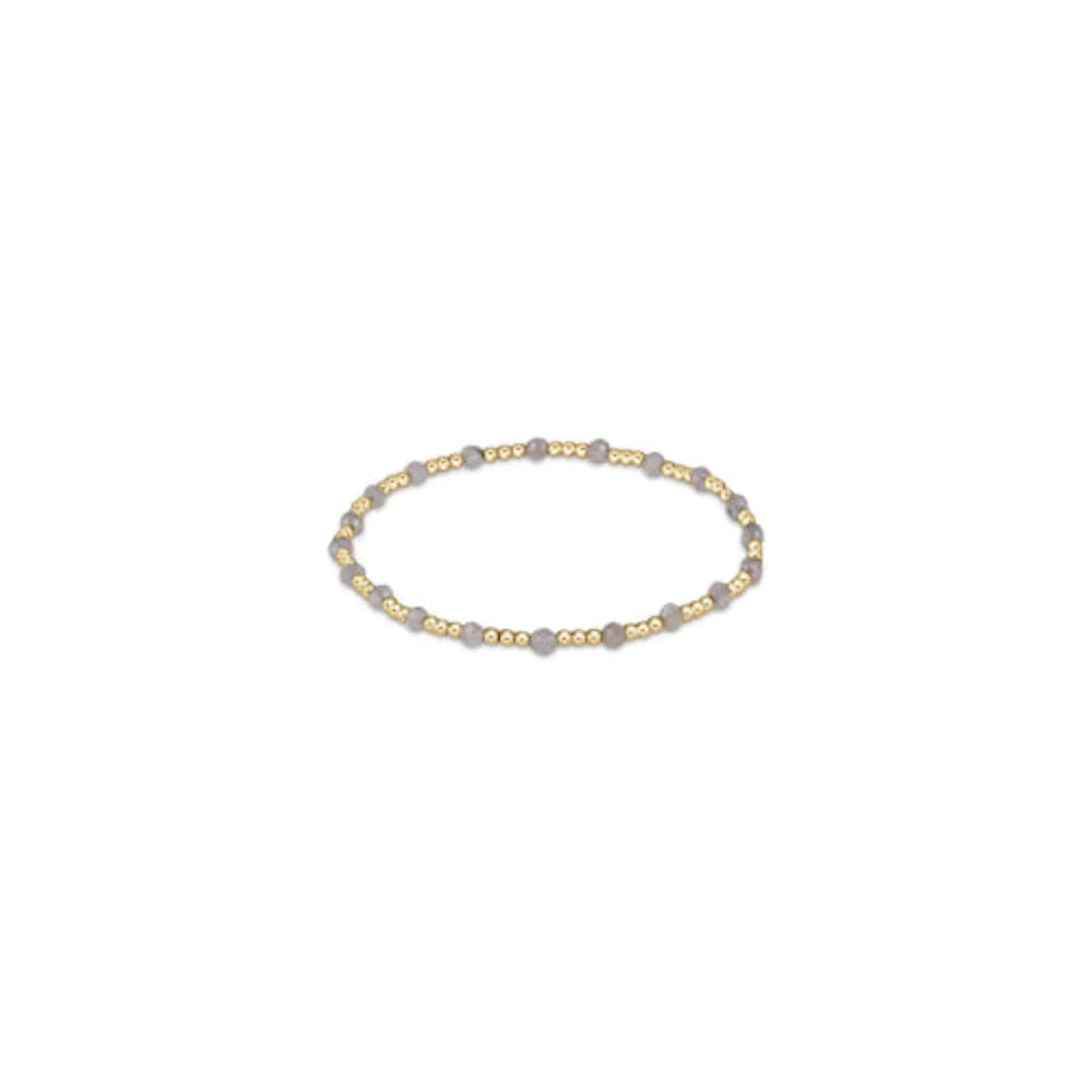 enewton Gemstone Gold Sincerity Pattern 3mm Bead Bracelet Labradorite
