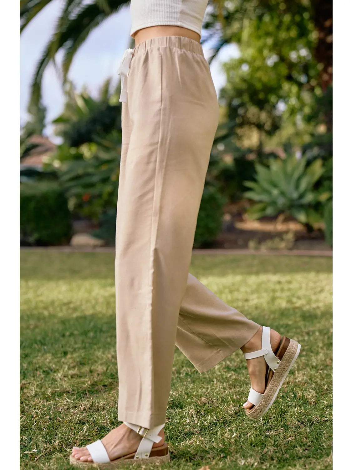 Taupe Linen Pants