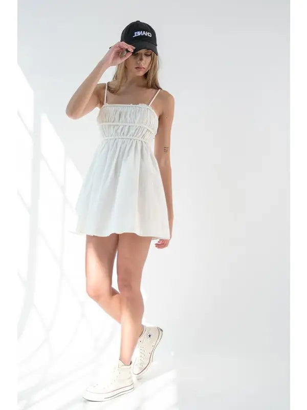 Babydoll Dress in White
