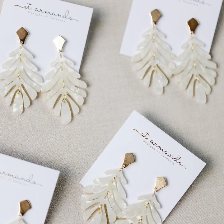 White Petite Palm Drops