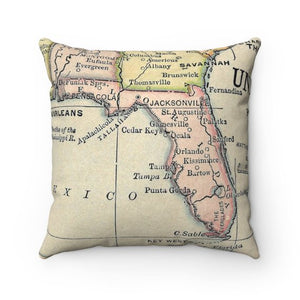Florida Map Pillow Cover