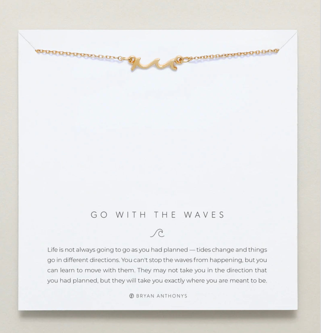 Go With The Waves Necklace - Gold