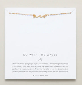 Go With The Waves Necklace - Gold