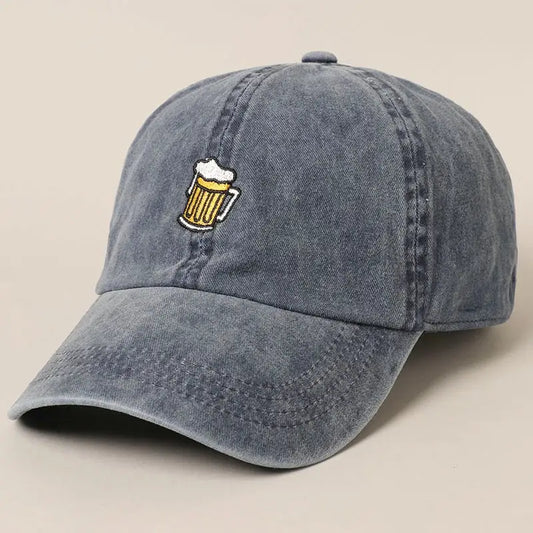 Beer Embroidered Cotton Baseball Cap