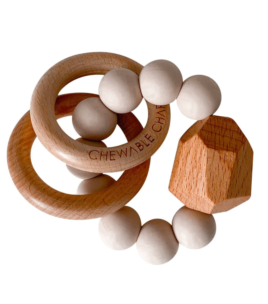 Hayes Silicone + Wood Teether - Multiple Colors