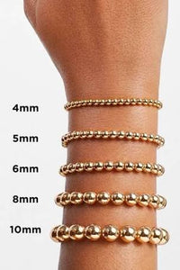 Classic Sincerity Pattern 5mm Bead Bracelet-Gold